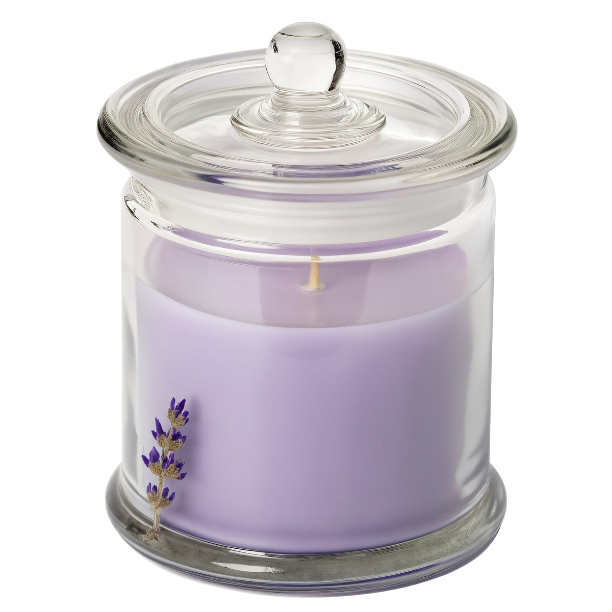 SHOPAVERLY Lavender Fields Soy Candle in a Clear Glass Jar