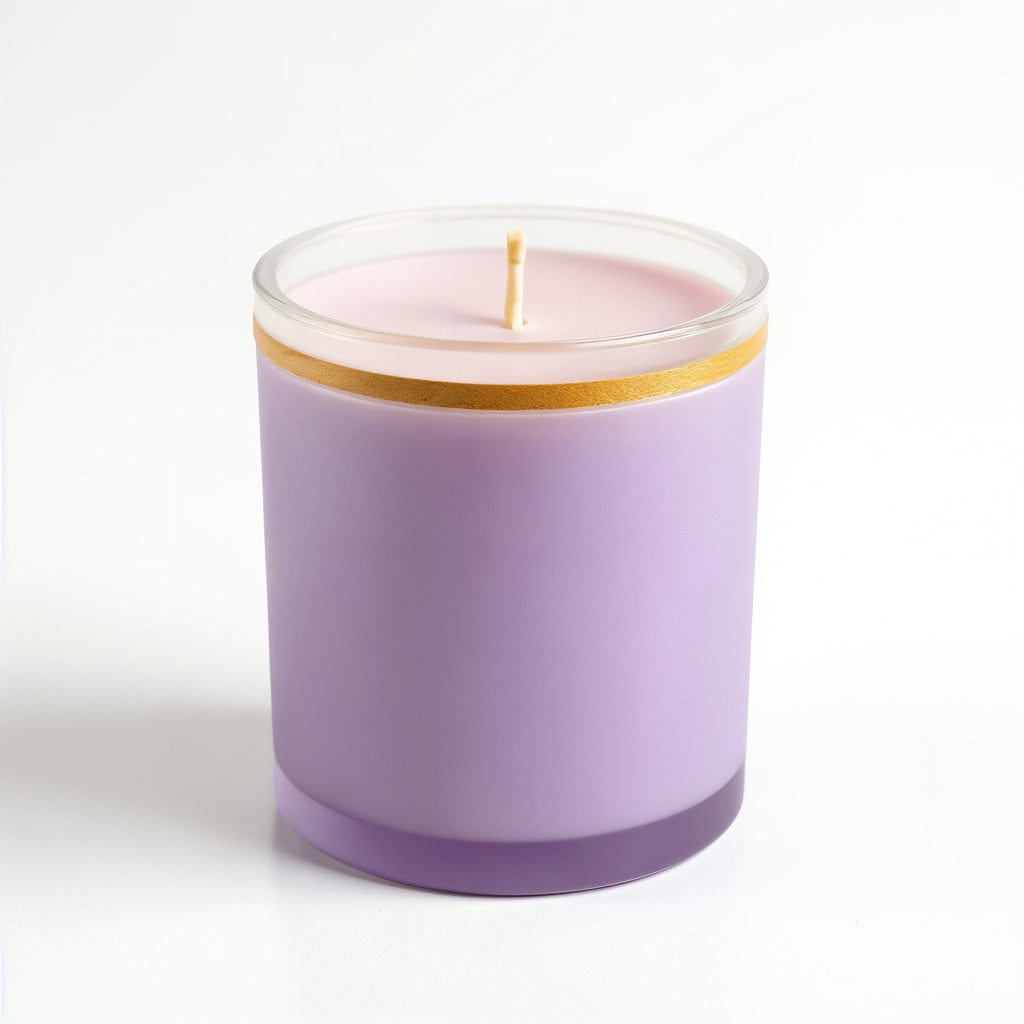 SHOPAVERLY Lavender Fields Soy Candle in Matte Glass Jar