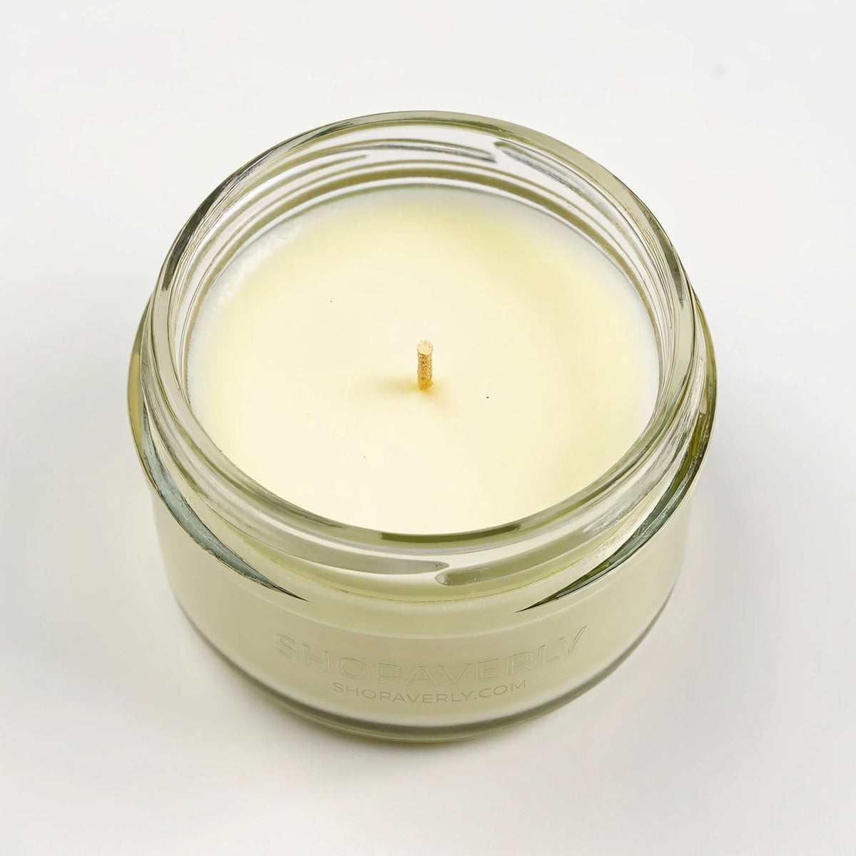 SHOPAVERLY Lemon Verbena Soy Candle in Clear Glass Jar
