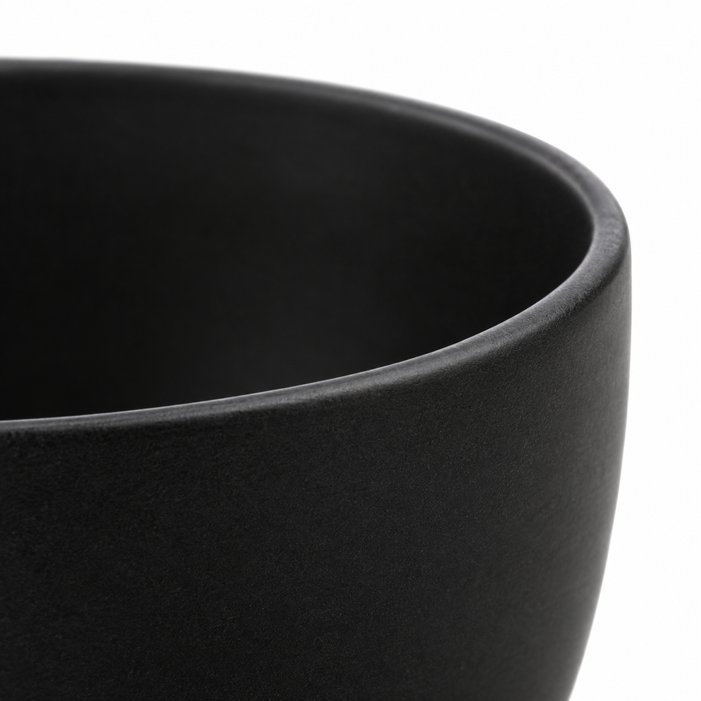 SHOPAVERLY Matte Black Ceramic Bowl 15 cm Individual Portion