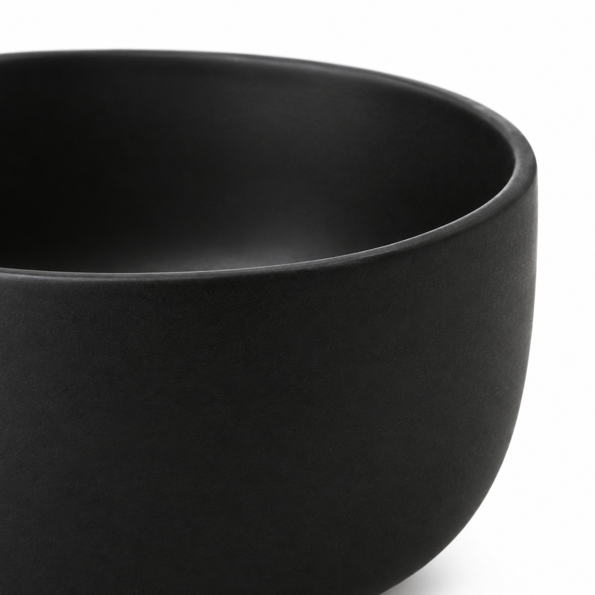 SHOPAVERLY Matte Black Ceramic Bowl 15 cm Individual Portion