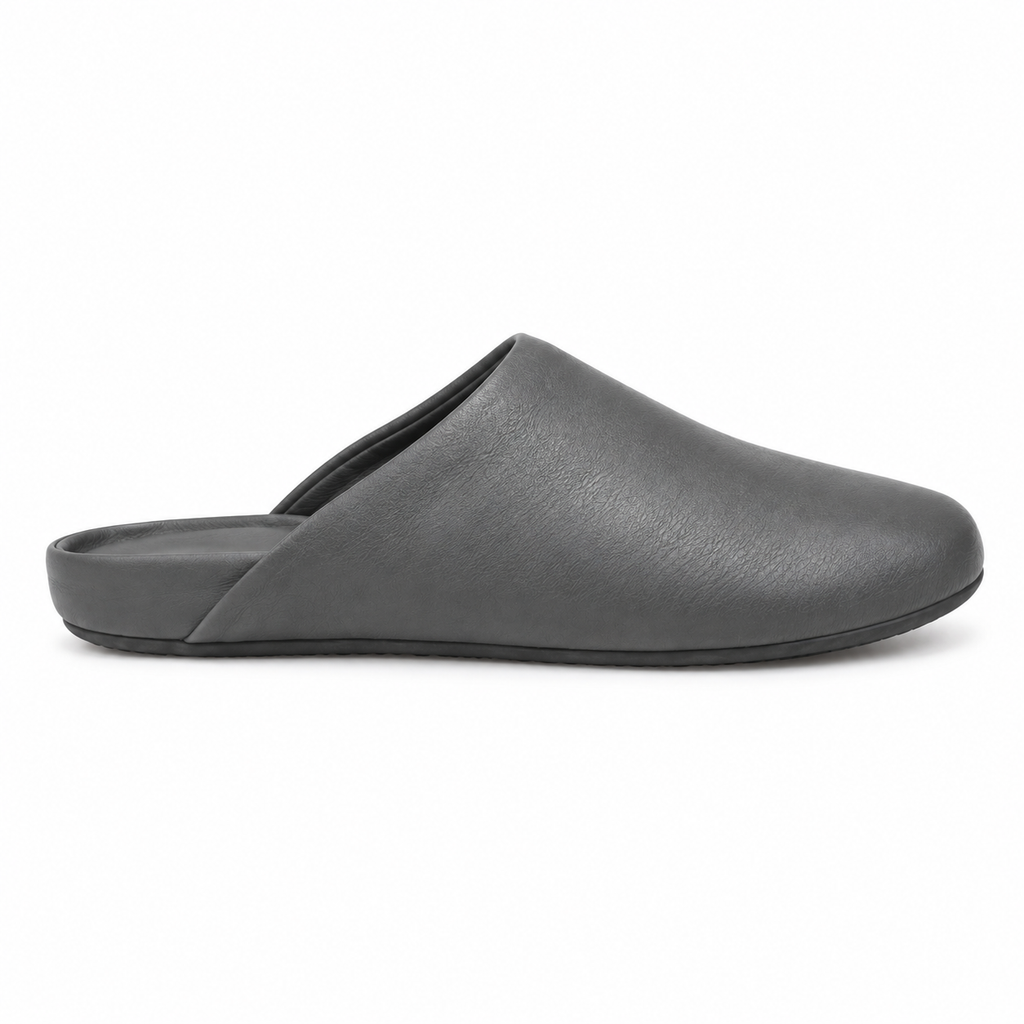 SHOPAVERLY Men's Gray Slip-On Slippers Everyday Indoor