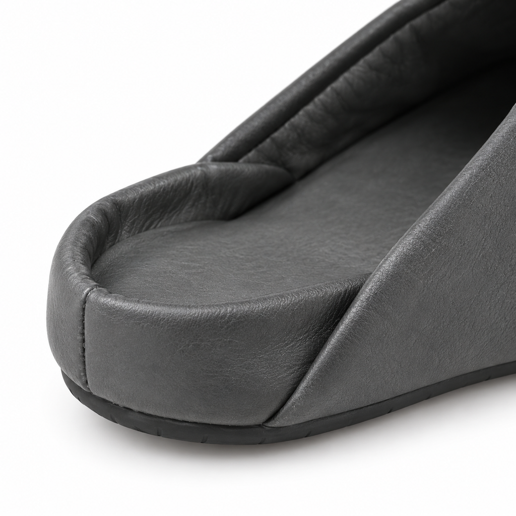 SHOPAVERLY Men's Gray Slip-On Slippers Everyday Indoor