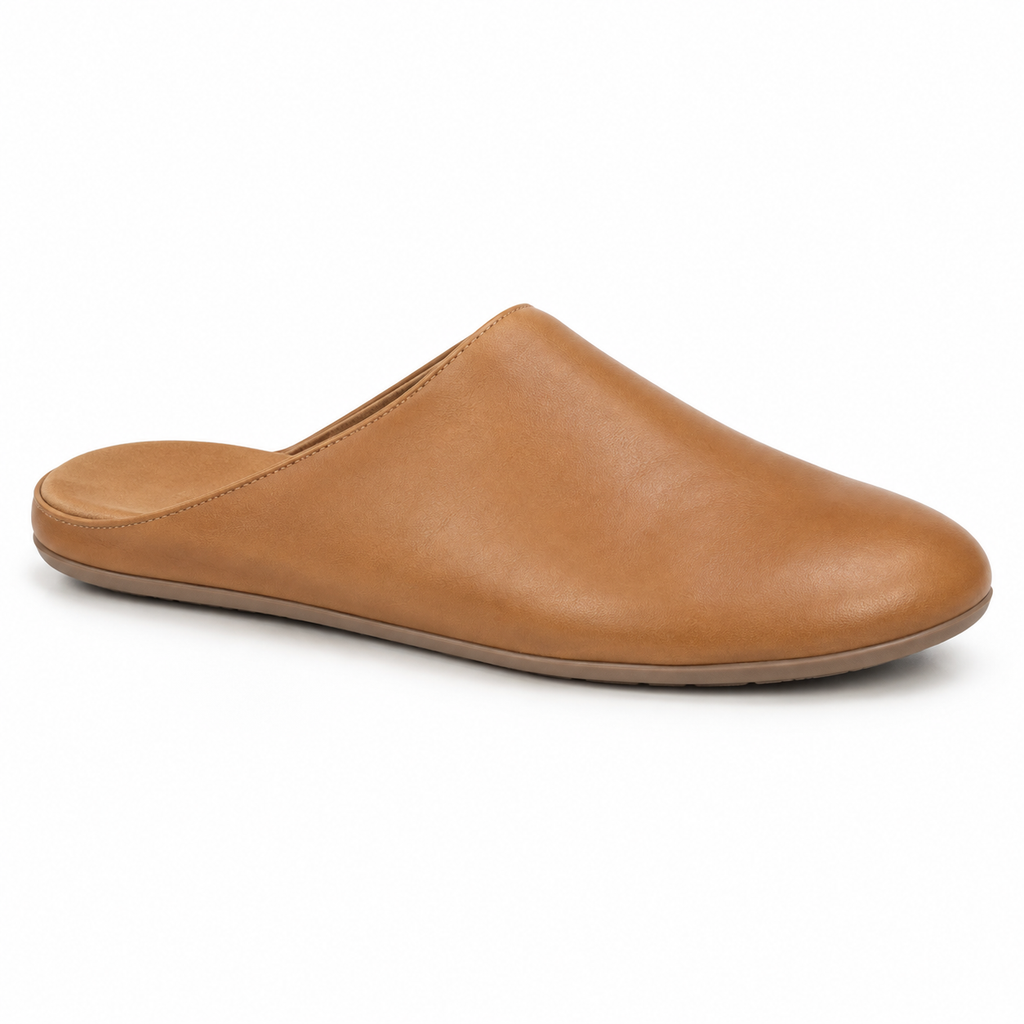SHOPAVERLY Men's Light Brown Slip-On Slippers Lightweight
