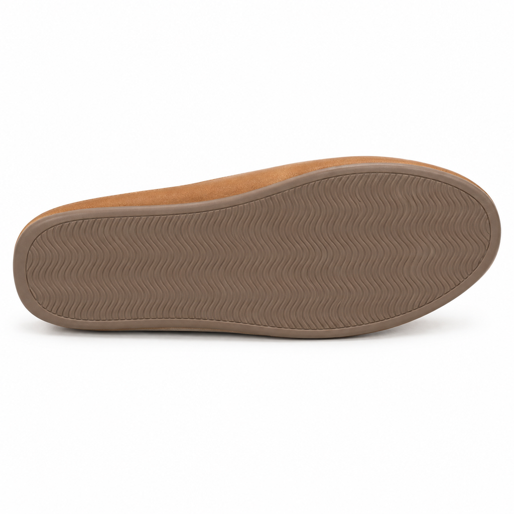 SHOPAVERLY Men's Light Brown Slip-On Slippers Lightweight