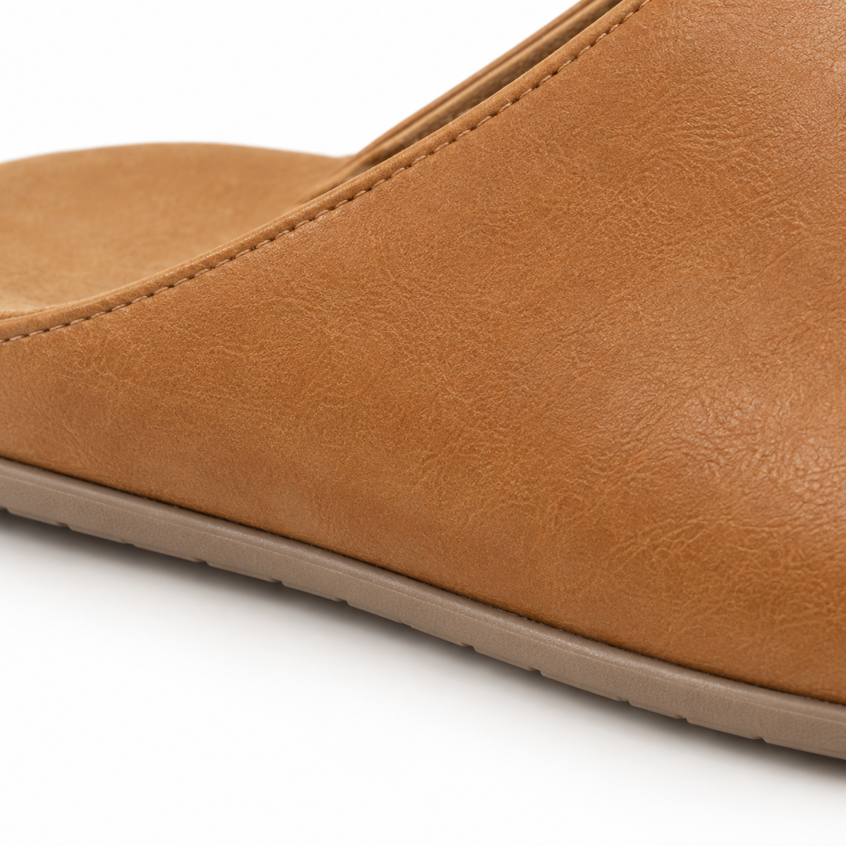 SHOPAVERLY Men's Light Brown Slip-On Slippers Lightweight
