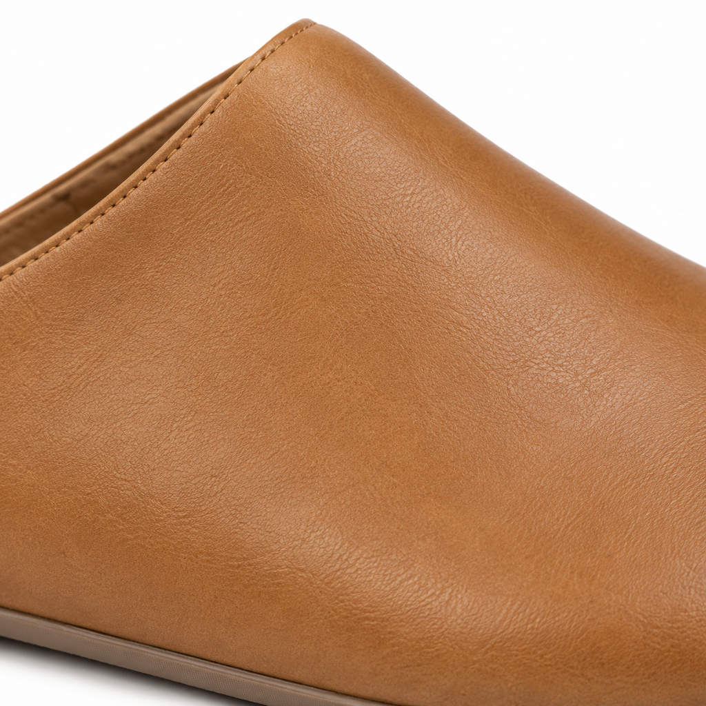 SHOPAVERLY Men's Light Brown Slip-On Slippers Lightweight
