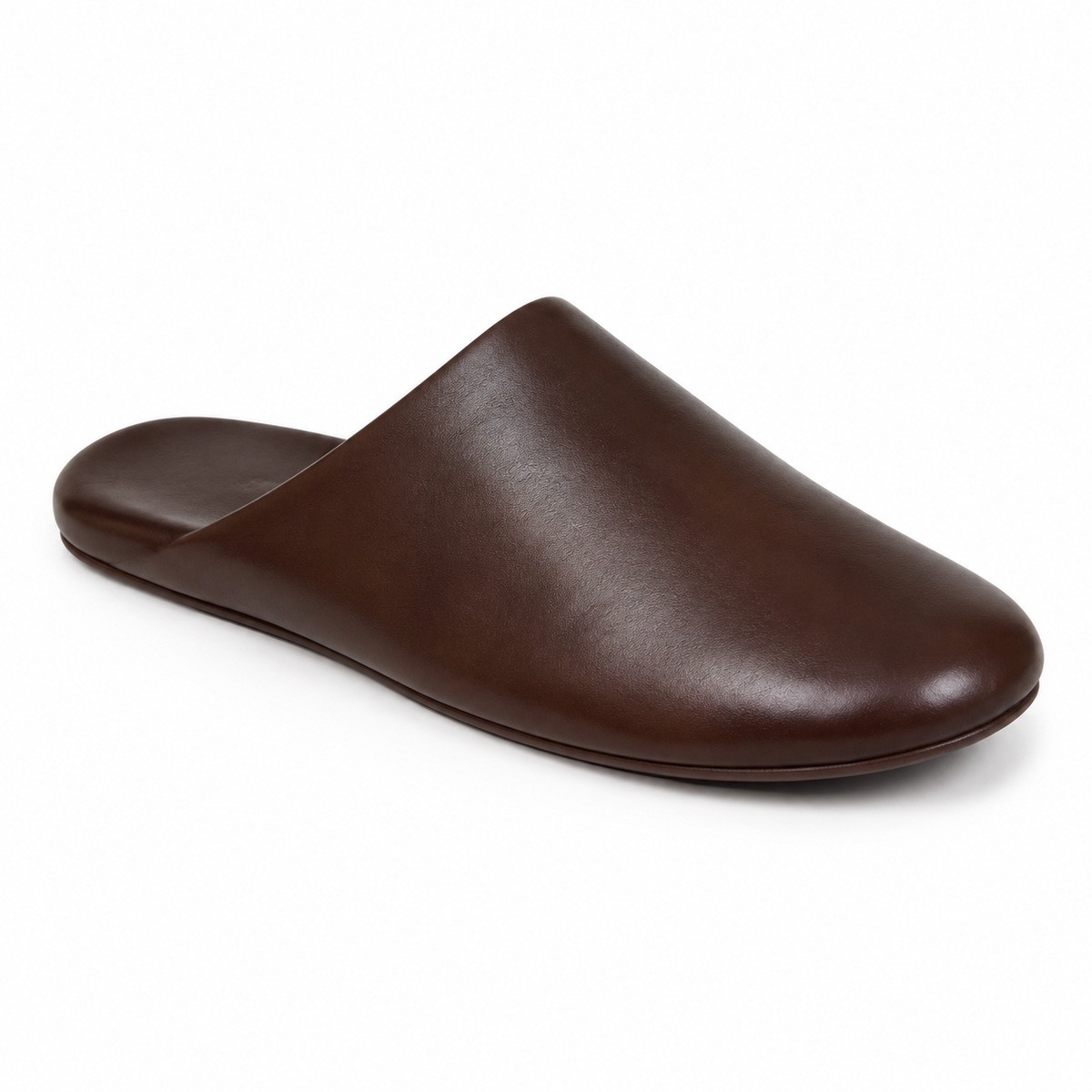SHOPAVERLY Men's Rich Brown Slip-On Slippers Firm Sole