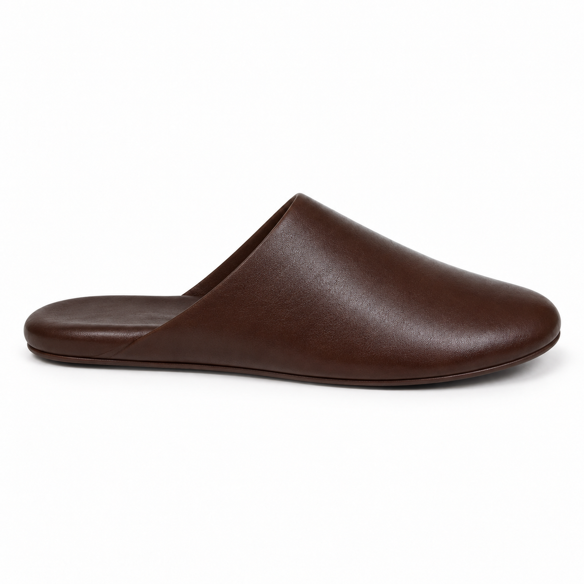 SHOPAVERLY Men's Rich Brown Slip-On Slippers Firm Sole
