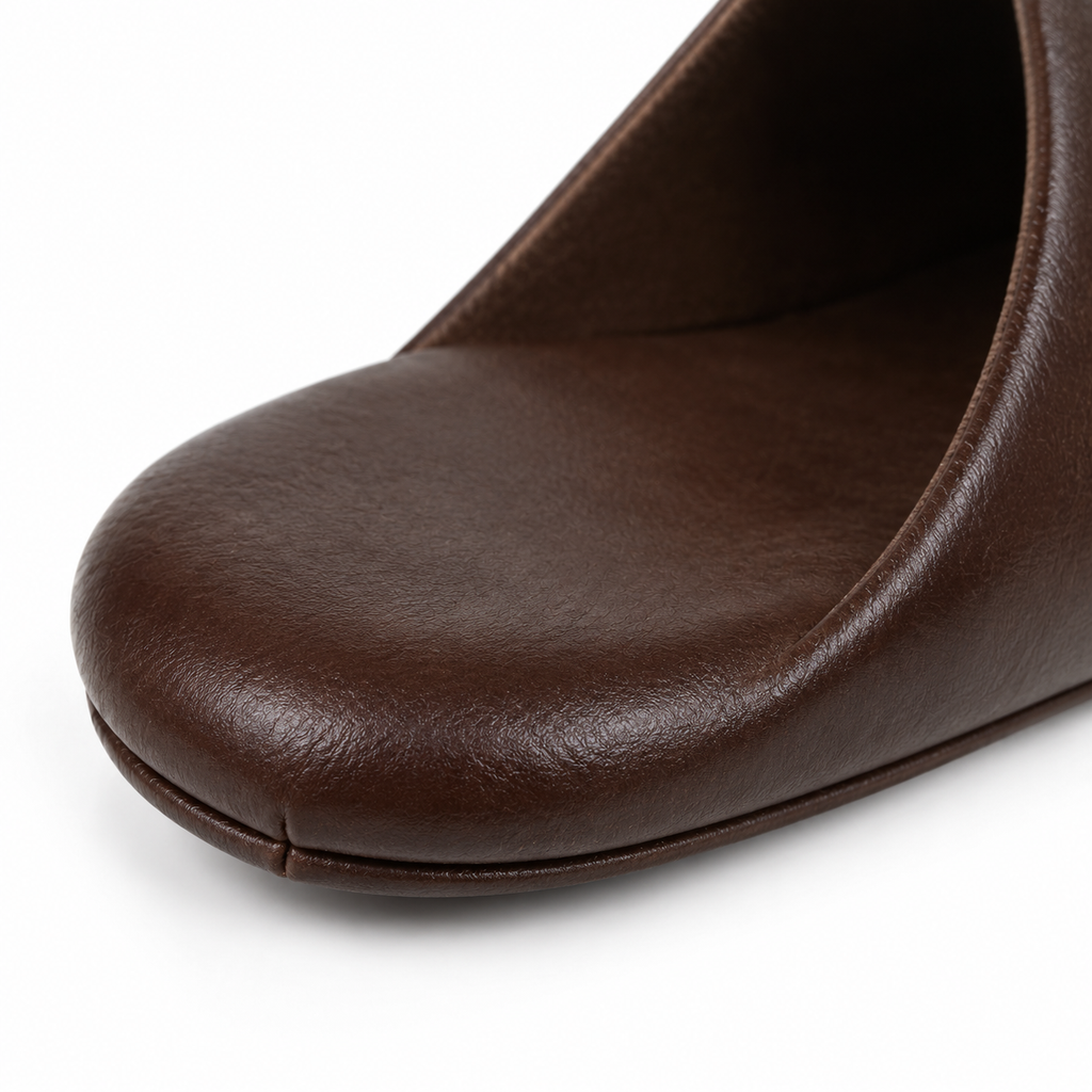 SHOPAVERLY Men's Rich Brown Slip-On Slippers Firm Sole