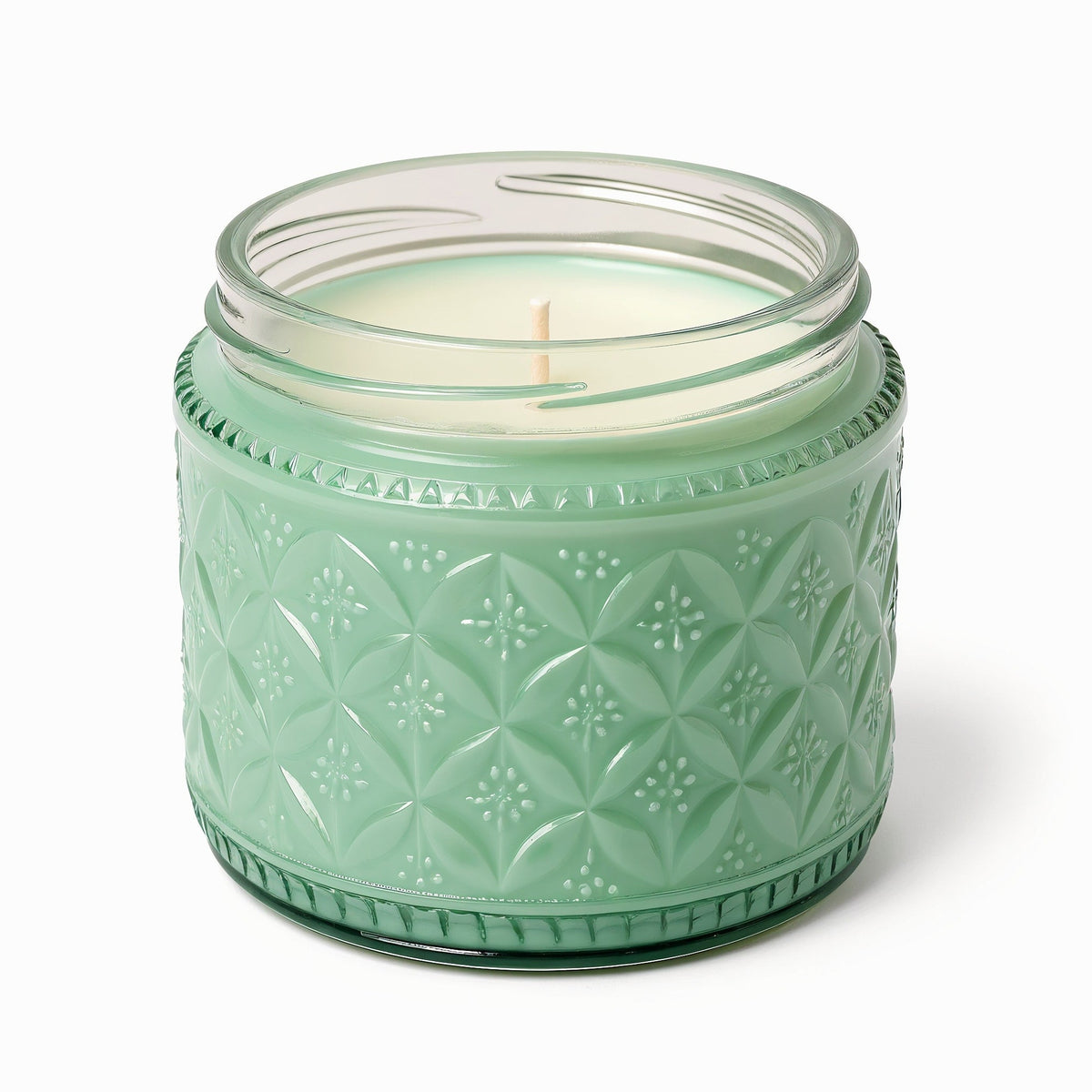 SHOPAVERLY Mint Refresh Soy Candle in Embossed Mint Green Jar