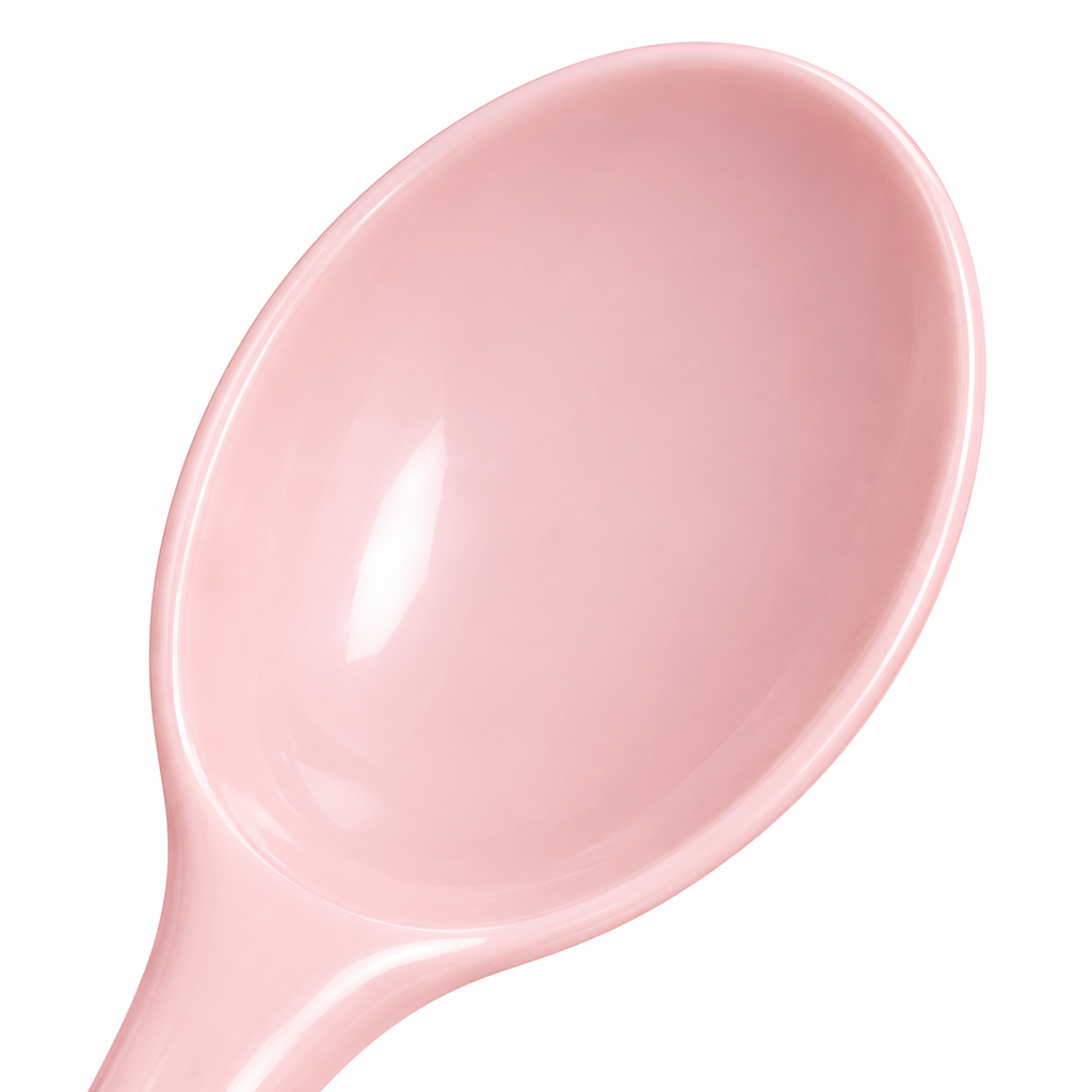 SHOPAVERLY Pastel Pink Ceramic Spoon 15 cm Small Serving Spoon