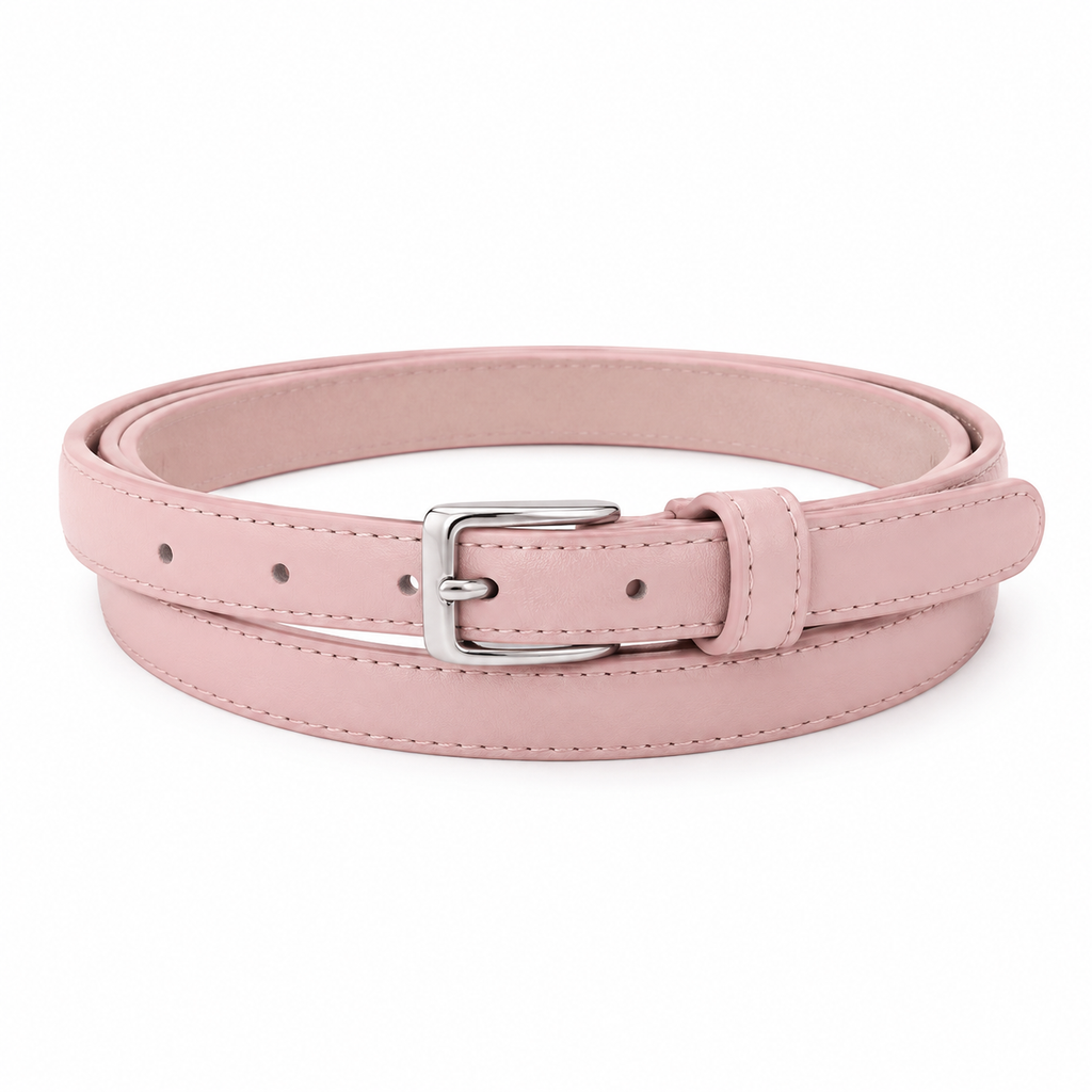 SHOPAVERLY Pink Vegan Leather Belt Adjustable Unisex