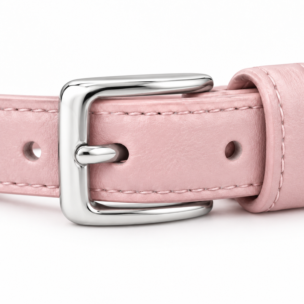 SHOPAVERLY Pink Vegan Leather Belt Adjustable Unisex