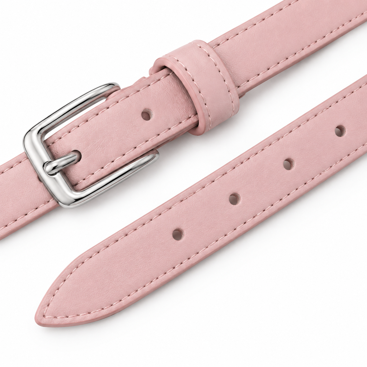SHOPAVERLY Pink Vegan Leather Belt Adjustable Unisex