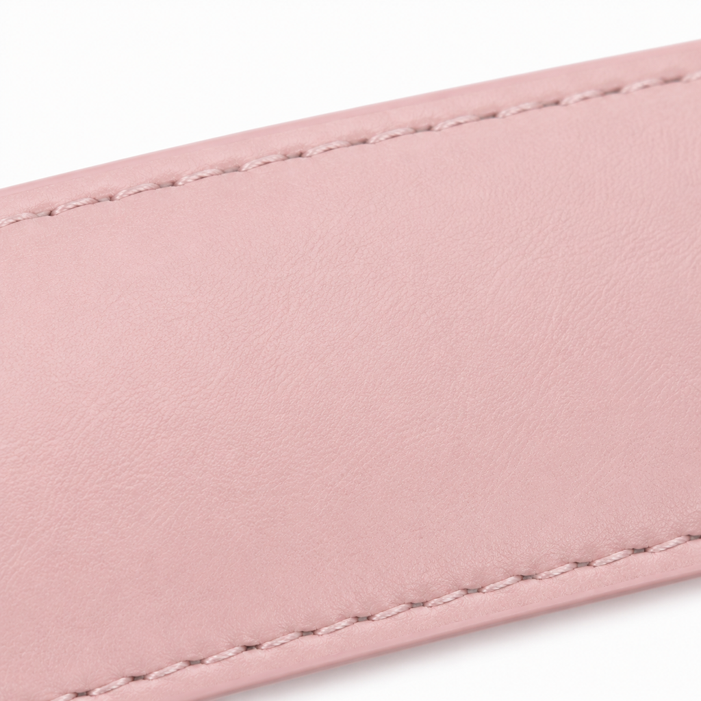 SHOPAVERLY Pink Vegan Leather Belt Adjustable Unisex