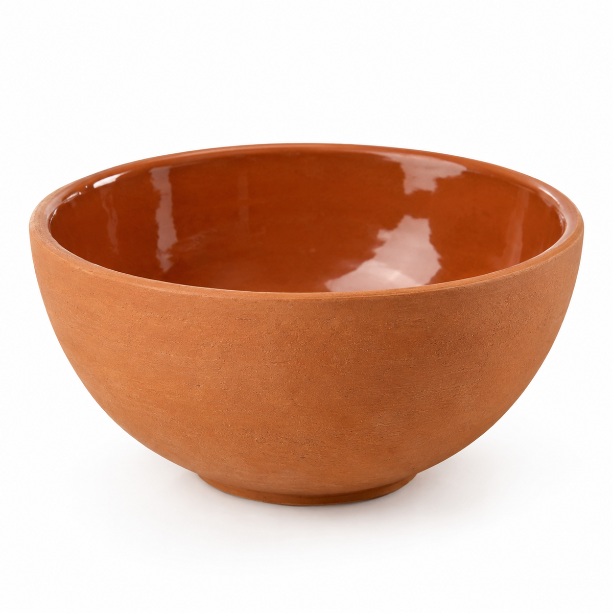 SHOPAVERLY Rustic Terracotta Bowl 25 cm Handcrafted Deep Bowl