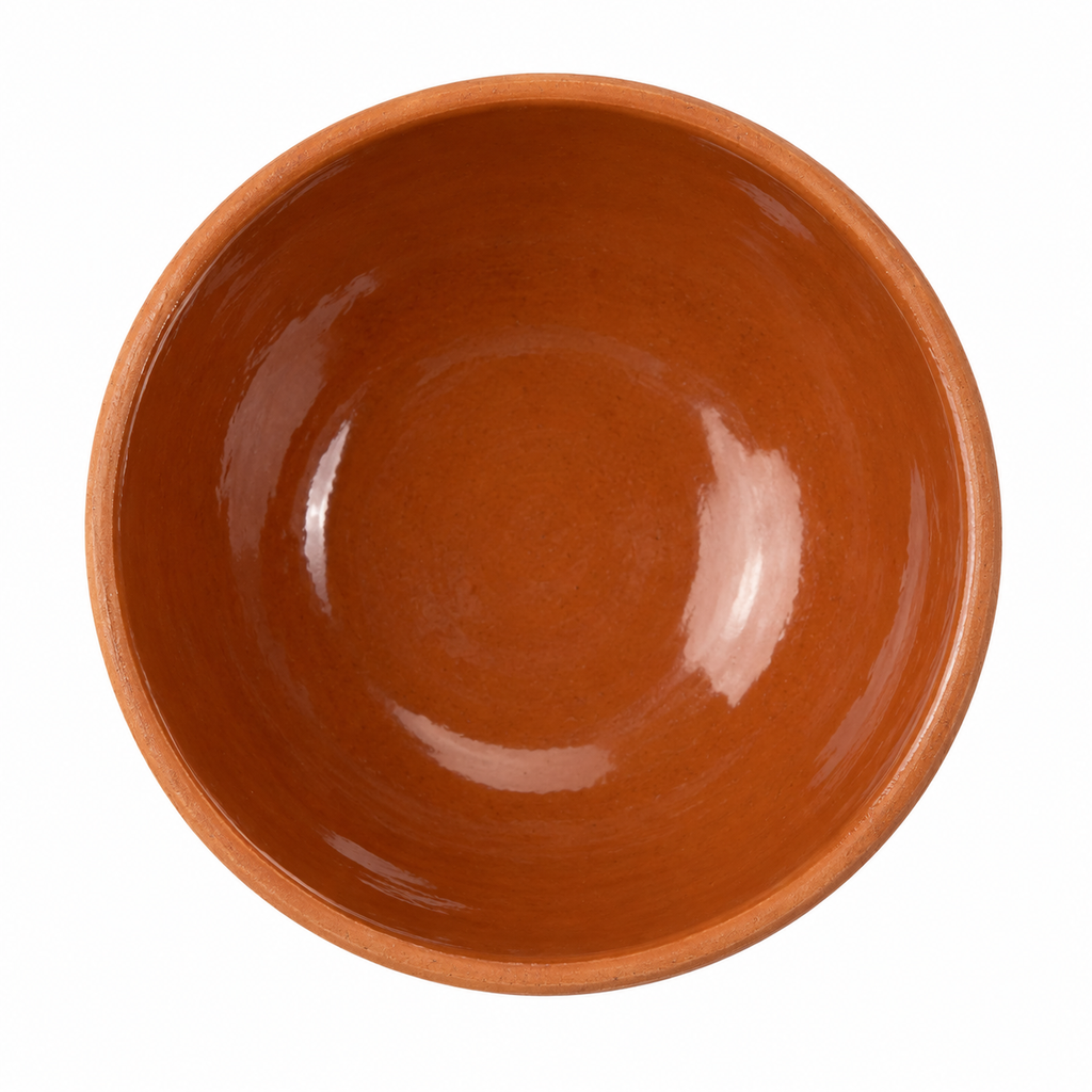 SHOPAVERLY Rustic Terracotta Bowl 25 cm Handcrafted Deep Bowl