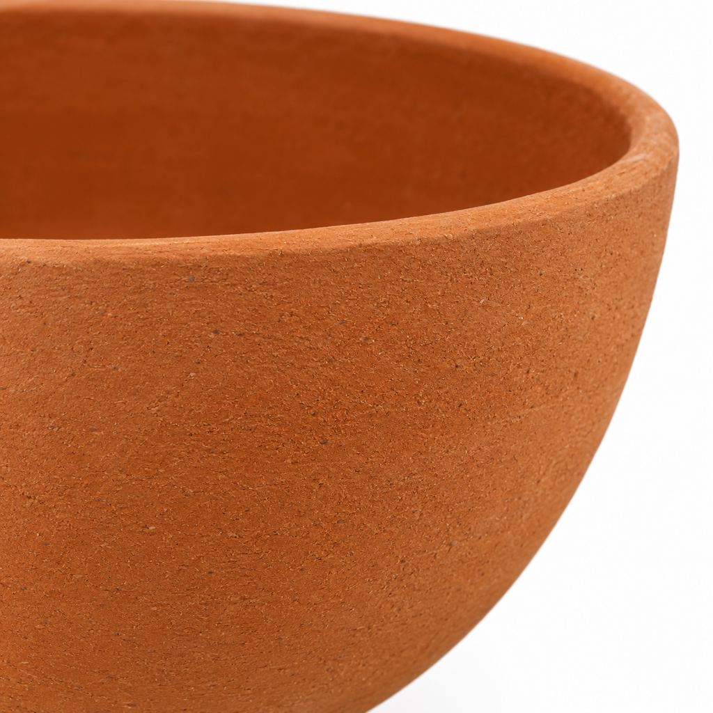 SHOPAVERLY Rustic Terracotta Bowl 25 cm Handcrafted Deep Bowl