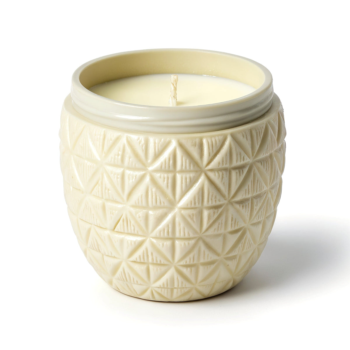 SHOPAVERLY Vanilla Coconut Soy Candle - Ivory Jar with Coconut Texture