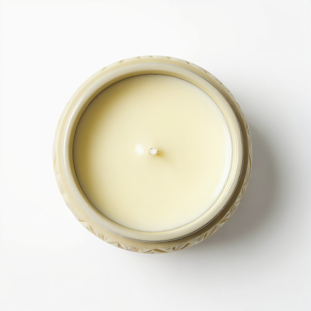 SHOPAVERLY Vanilla Coconut Soy Candle - Ivory Jar with Coconut Texture