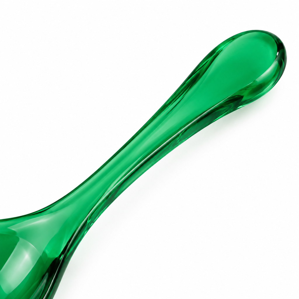 SHOPAVERLY Vibrant Green Acrylic Soup Spoon 17 cm