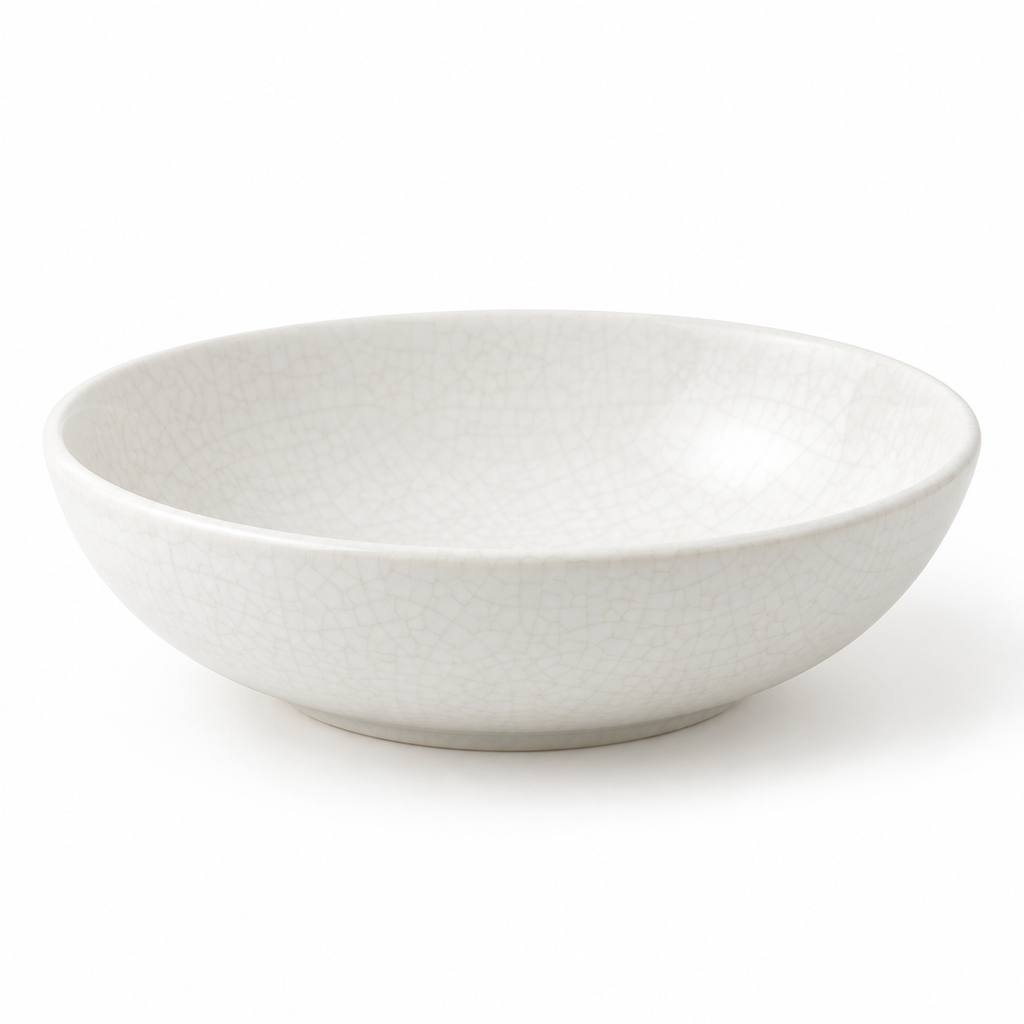 SHOPAVERLY White Ceramic Pasta Bowl 25 cm Wide Shallow