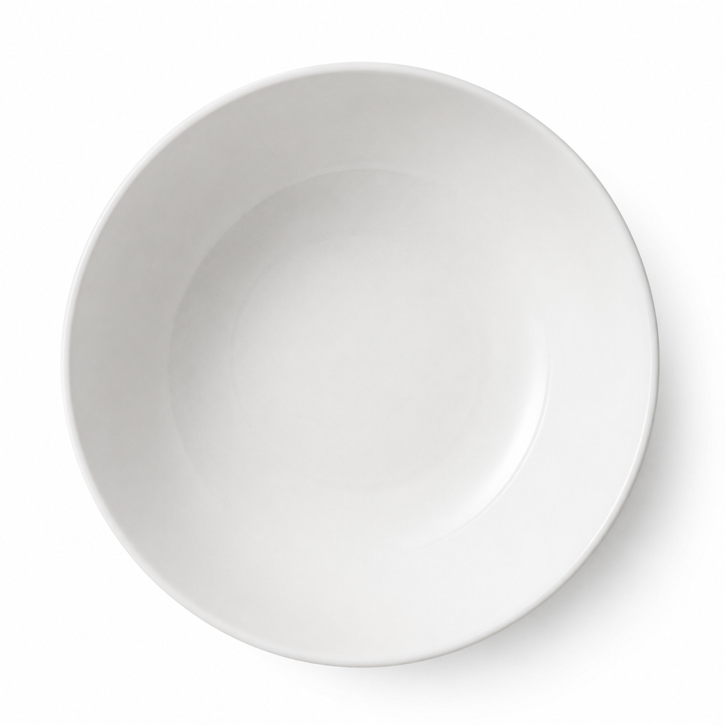 SHOPAVERLY White Porcelain Serving Bowl 25 cm Minimalist