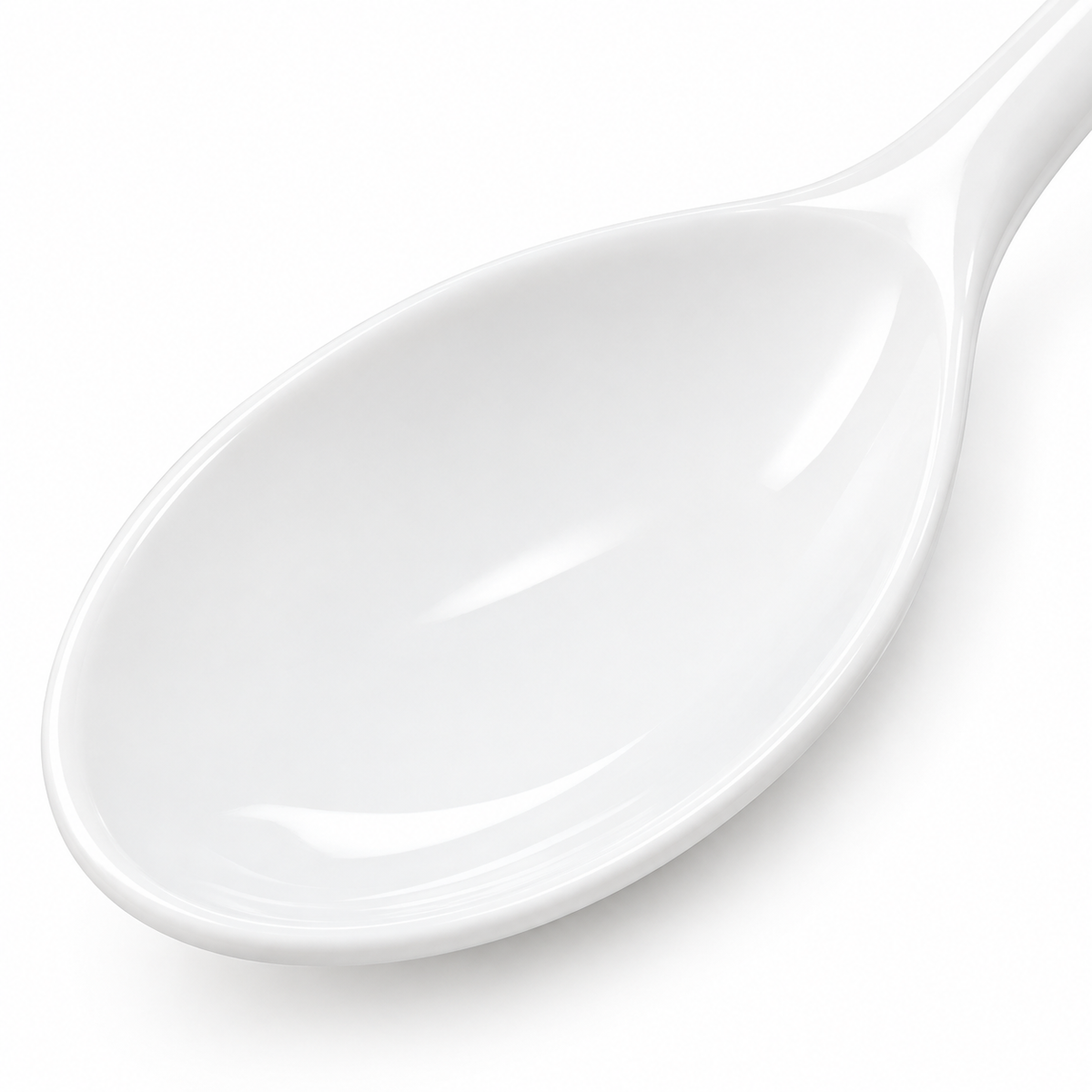 SHOPAVERLY White Porcelain Spoon 15 cm Classic Table Spoon