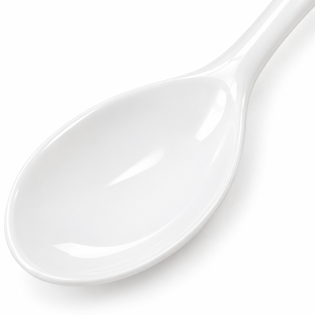 SHOPAVERLY White Porcelain Spoon 15 cm Classic Table Spoon