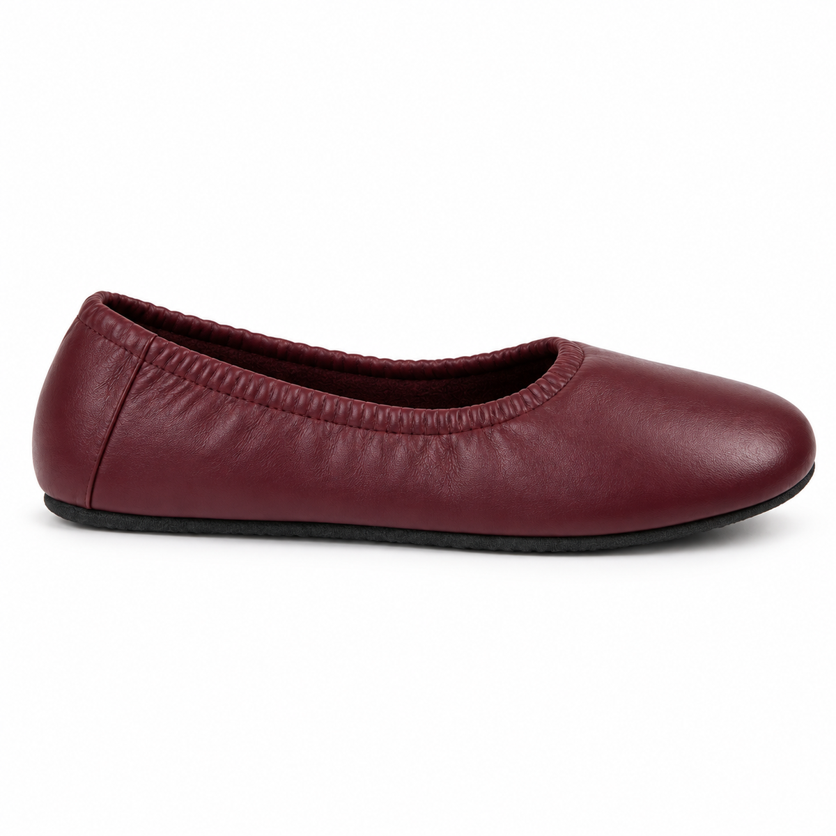 SHOPAVERLY Women's Burgundy Ballet Flats Slip-On