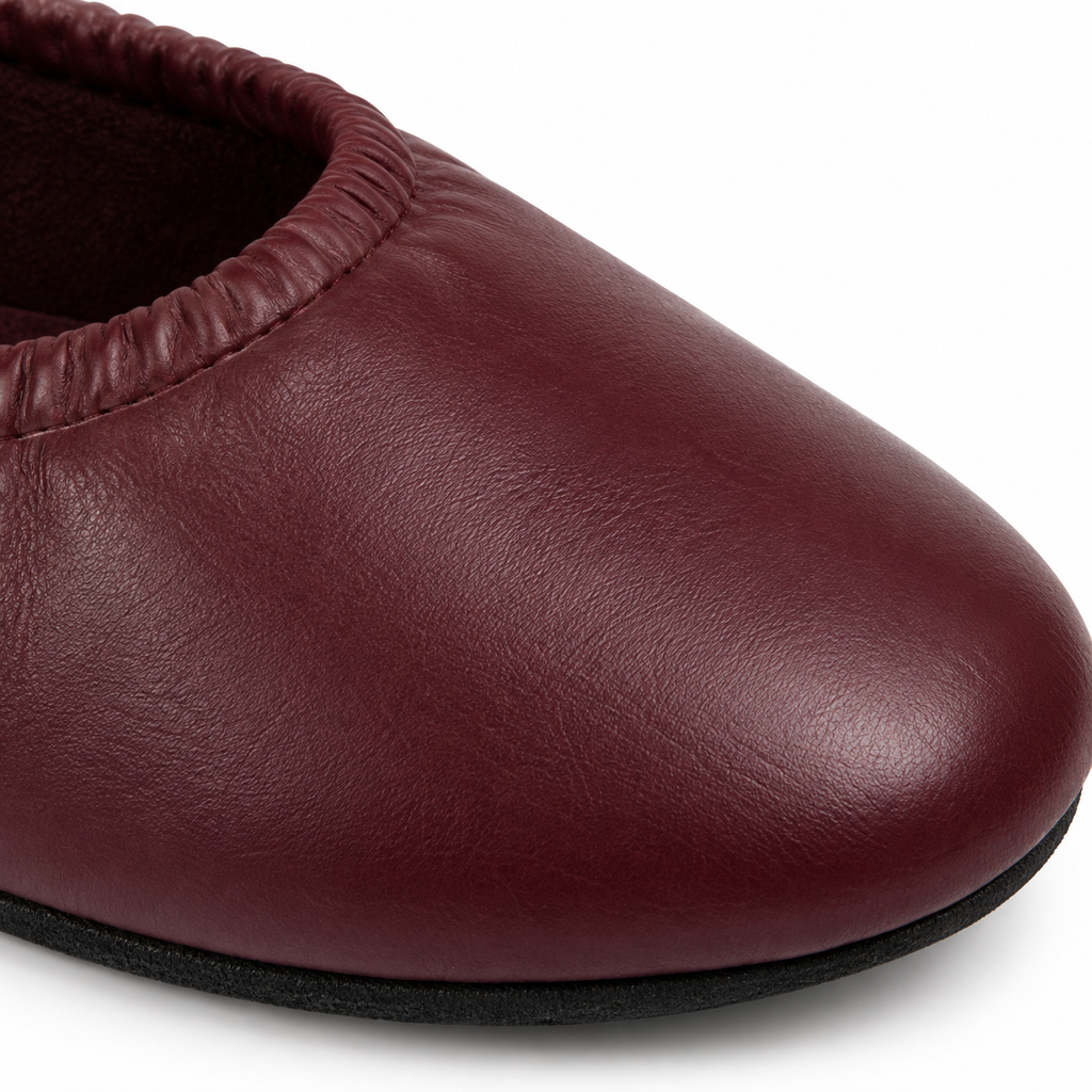SHOPAVERLY Women's Burgundy Ballet Flats Slip-On