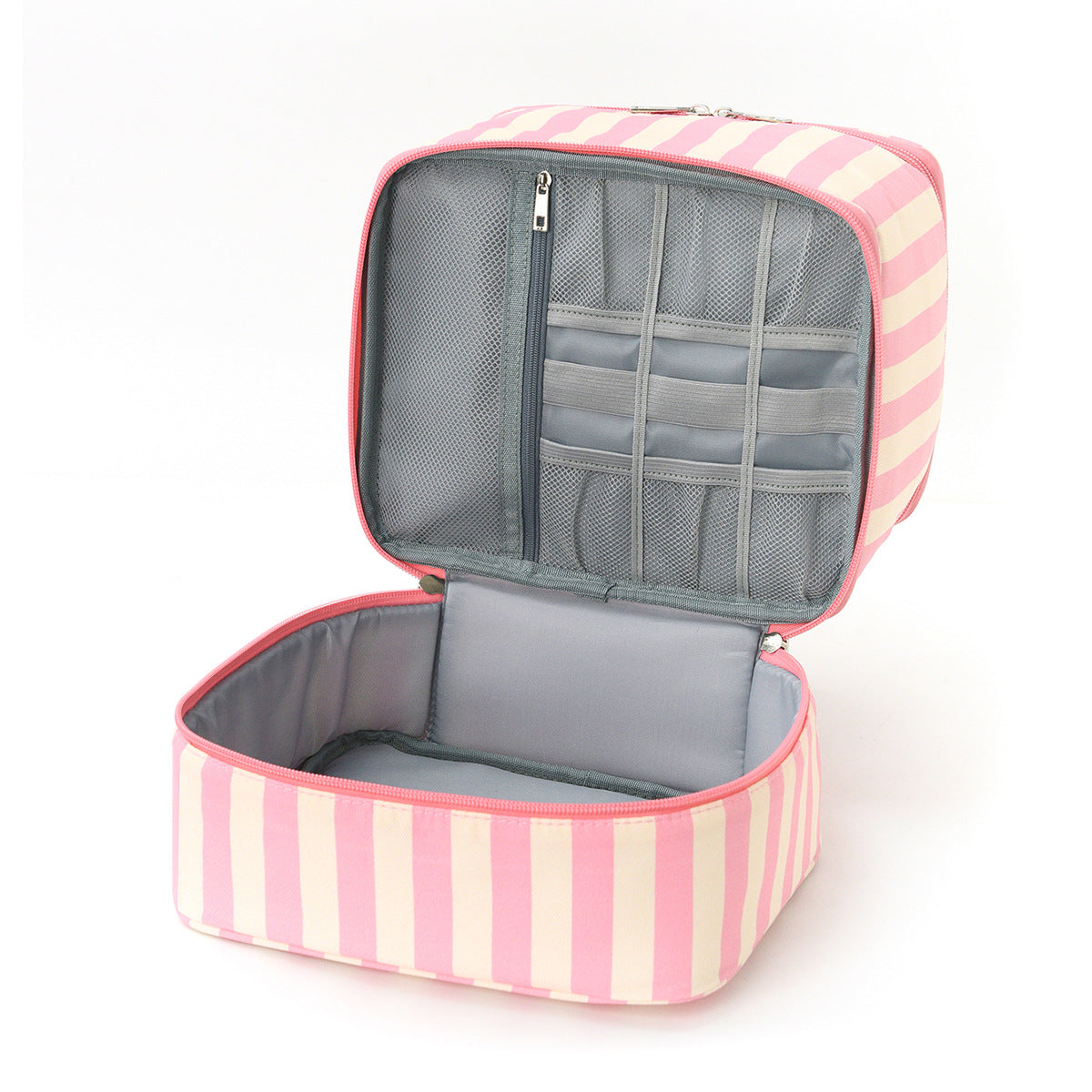 Striped Cosmetics Bag