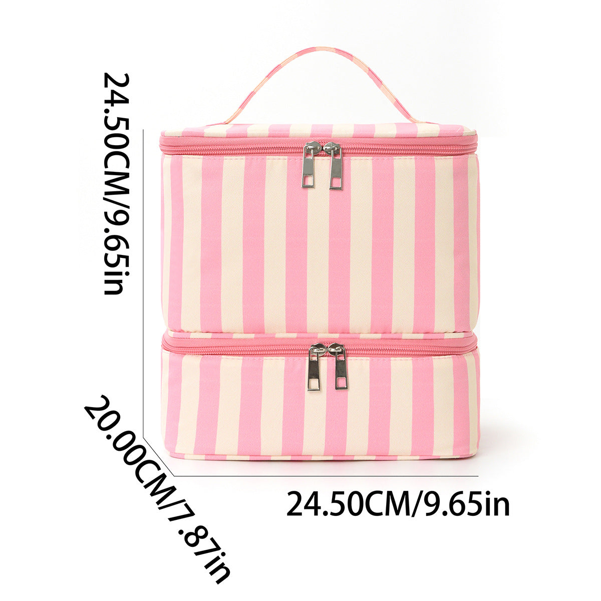 Striped Cosmetics Bag