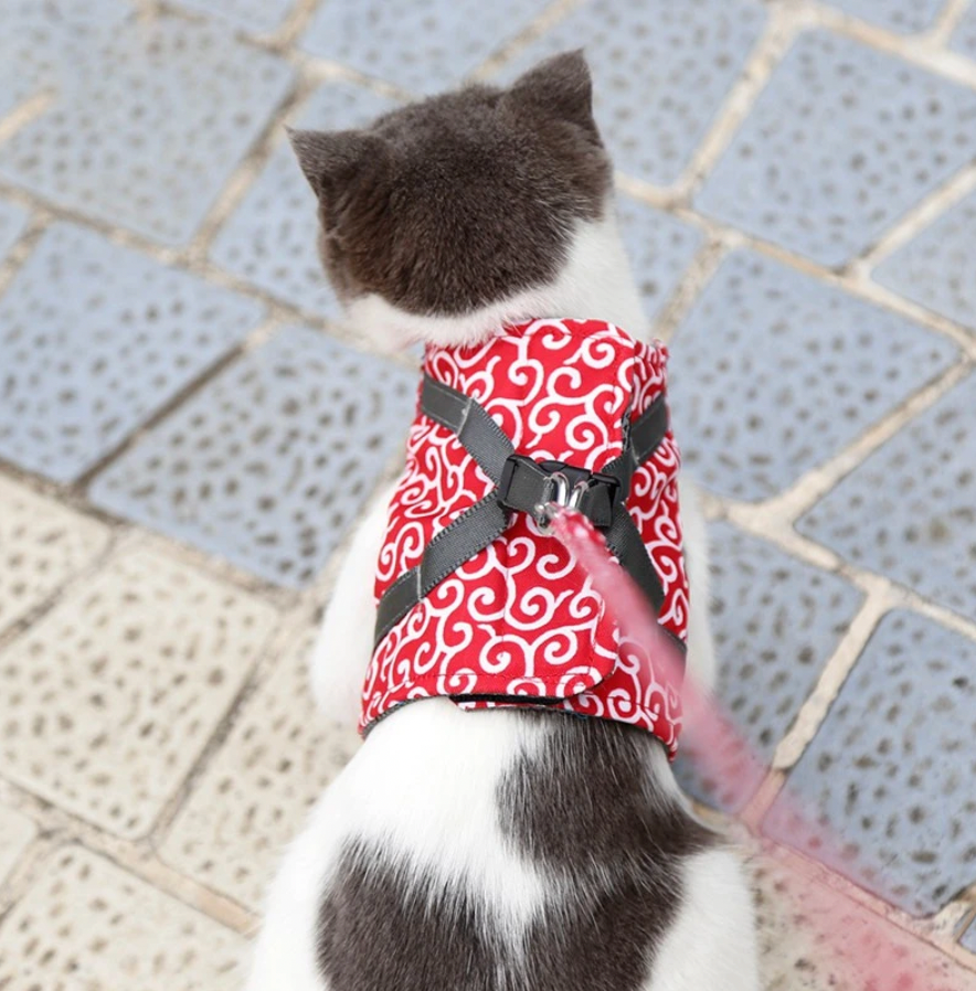 Stylish Cat Harness with Matching Leash – Comfortable, Adjustable Fit for Cats and Kittens