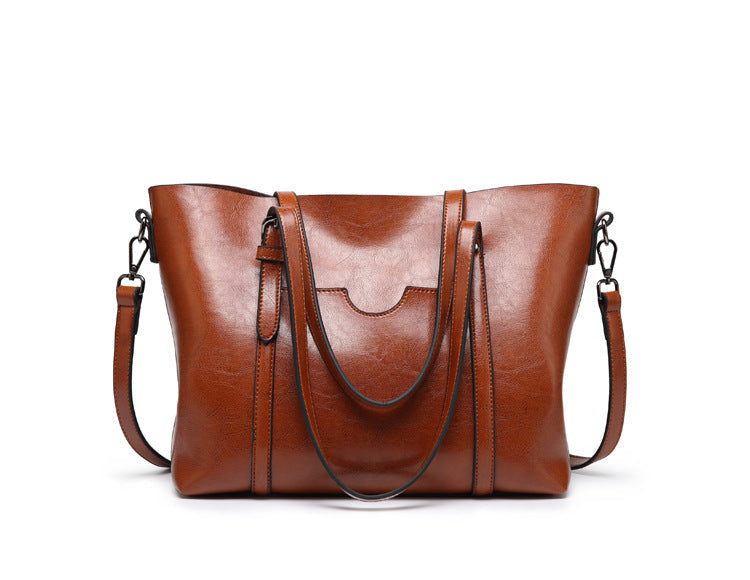 Stylish Leather Handbag with Handcrafted Details