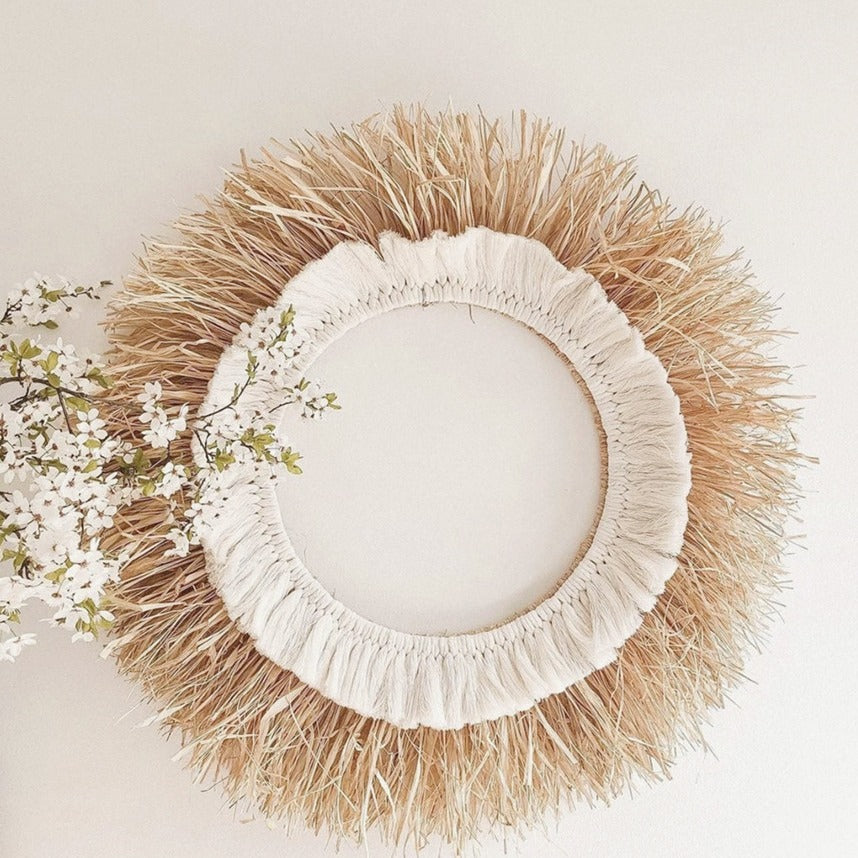 Sunburst Rattan Wall Mirror