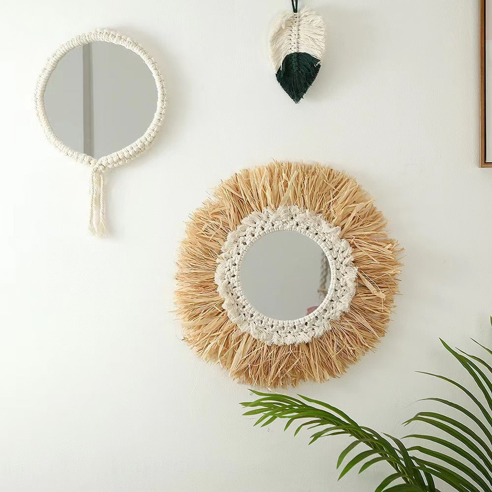 Sunburst Rattan Wall Mirror