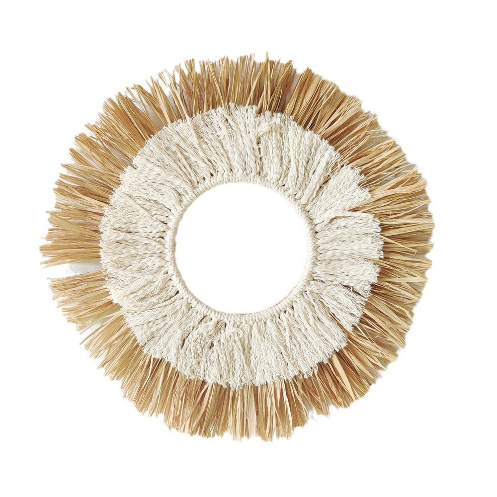 Sunburst Rattan Wall Mirror