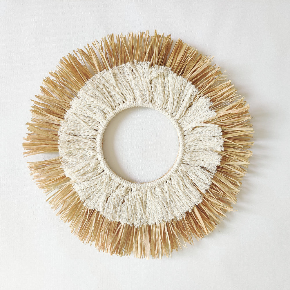 Sunburst Rattan Wall Mirror