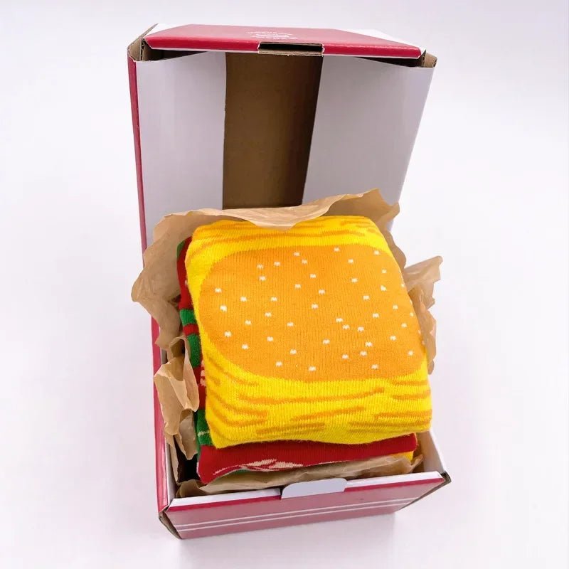 Sushi Mid-Calf Socks Gift Set – 3-Pair Fun Food Socks with Pizza, Burger & Sushi Designs