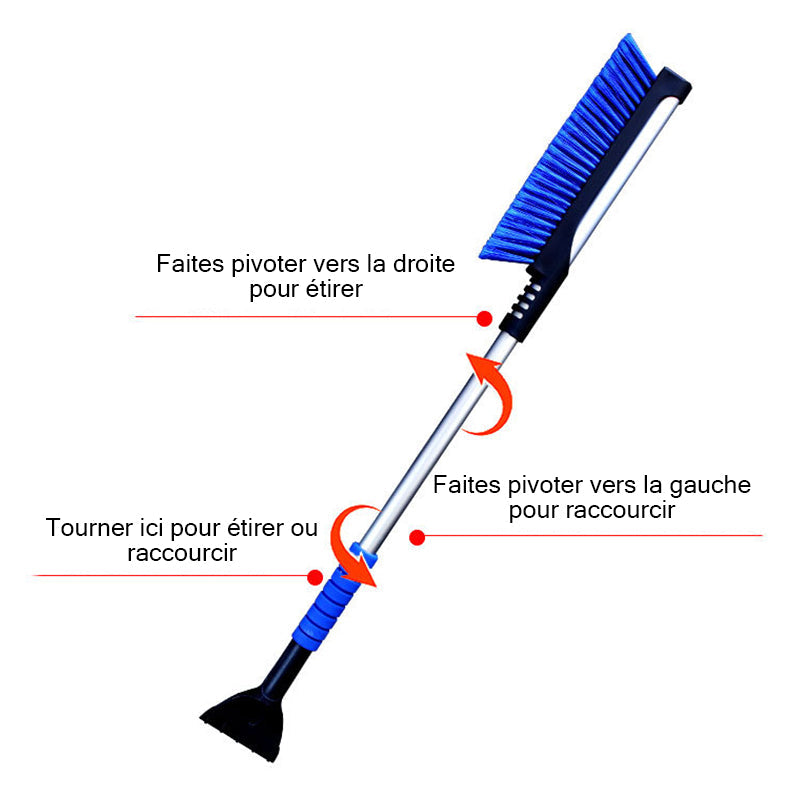 Telescopic Car Snow Brush with Ice Scraper