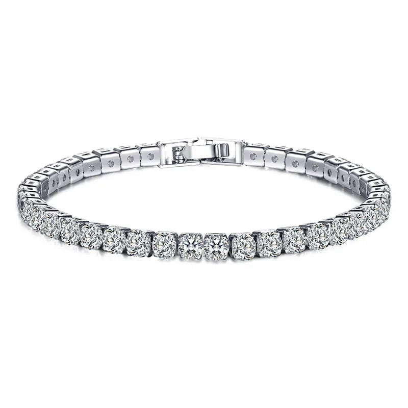 Tennis Bracelet – Sterling Silver with Sparkling Stones