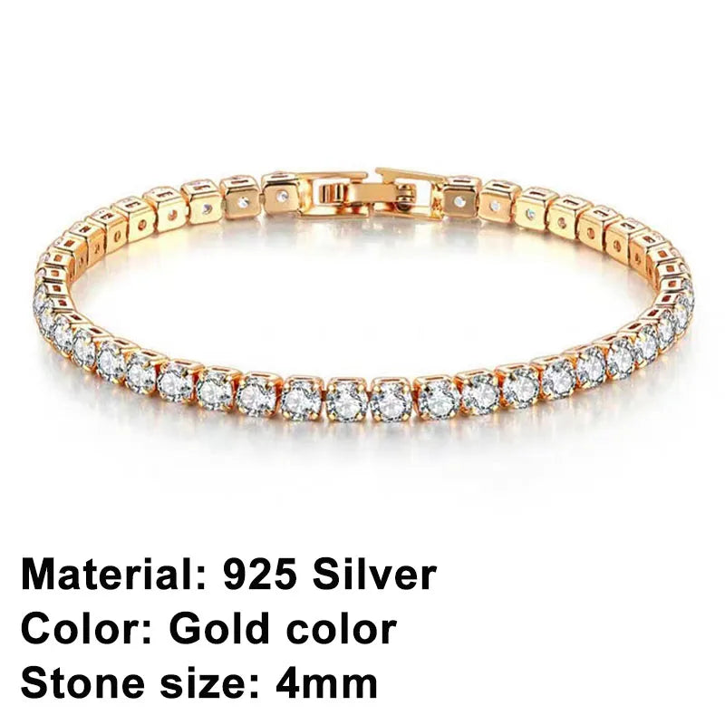Tennis Bracelet – Sterling Silver with Sparkling Stones