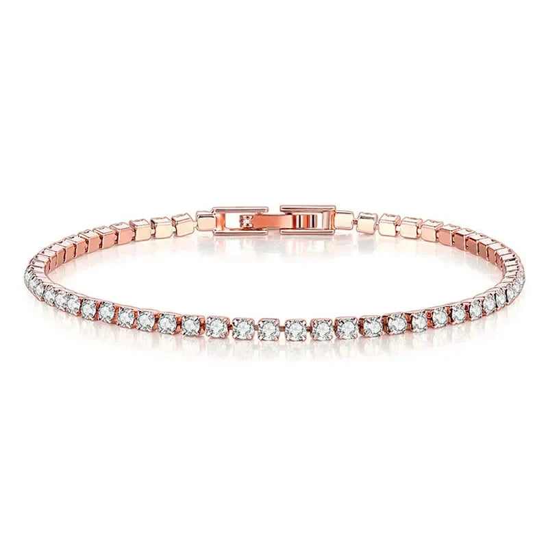 Tennis Bracelet – Sterling Silver with Sparkling Stones