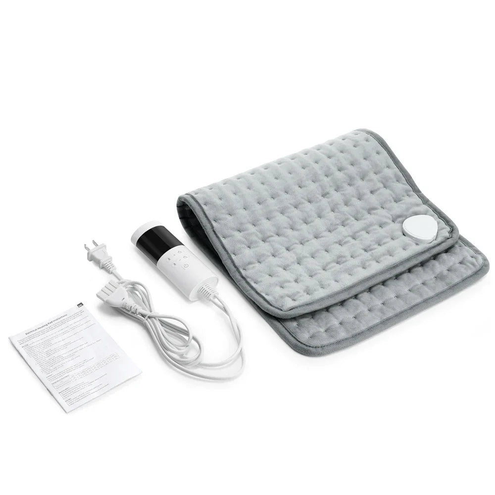 ThermaEase Electric Heating Pad – 9 Heat Settings & 4 Timers – 11.8×23.6 in – Washable & Fast Heating for Back, Stomach 