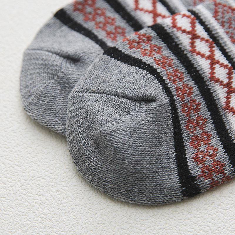 Thermal socks in a wool blend with Nordic pattern, winter set of 5 pairs, EU size 36-39, 6 designs