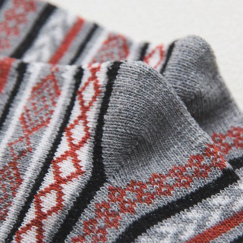 Thermal socks in a wool blend with Nordic pattern, winter set of 5 pairs, EU size 36-39, 6 designs