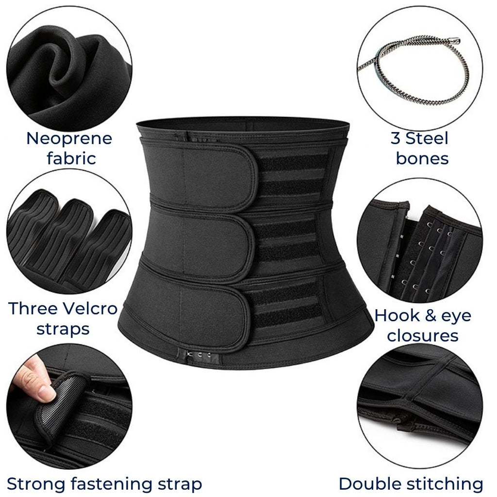 ThermoCore | Waist Trainer Belt – Triple Compression – Breathable Neoprene Fit – Post‑Workout & Postpartum Use