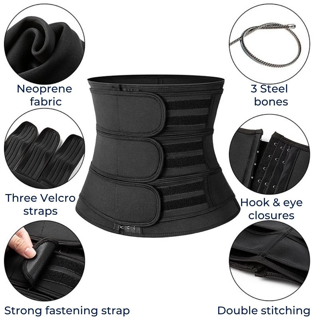 ThermoCore | Waist Trainer Belt – Triple Compression – Breathable Neoprene Fit – Post‑Workout & Postpartum Use